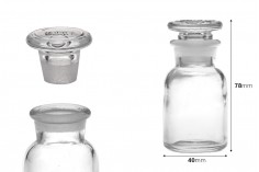 Farmaceutska bočica 30 ml providna sa staklenim poklopcem