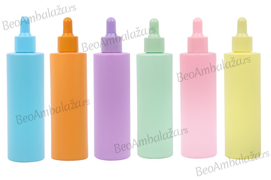 Staklena bočica od 100mL sa pipetom u MAT pastelnim bojama