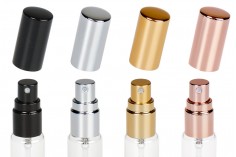 Staklena providna bočica 10mL za parfem sa sprejom i aluminijumskim poklopcem - 6 kom