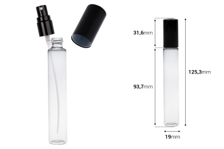 Staklena bočica 20mL za parfem sa sprejom i aluminijumskim poklopcem - 6 kom-dimenzije_slike