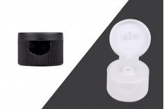 Plastični flip top zatvarač PP24 u crnoj ili beloj boji