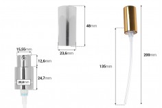 Aluminijumska pumpica PP18 za kreme sa spoljnom oprugom, više boja