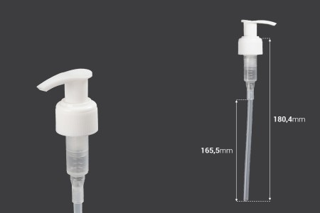 Plastična bela pumpica 24/410 za kreme, losione ili šampone sa zaštitnim mehanizmom-dimenzije_slike