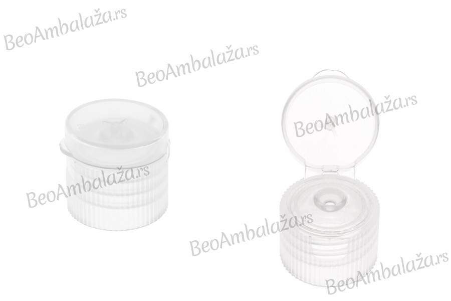 Plastični providni flip top zatvarač PP18