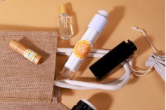 Akrilna Airless bočica 50mL sa pumpicom, u crnoj boji - 5 kom