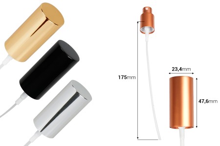 Aluminijumski sprej PP18/410 za bočice za etarska ulja-dimenzije_slike