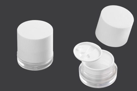 Akrilna kutijica 30mL za kremu sa plastičnim belim zatvaračem, međupoklopcem i spatulom-1