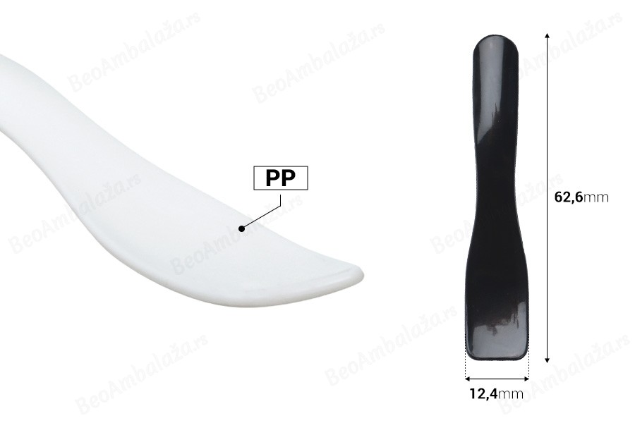 Plastična spatula za kreme (PP) 62,6 mm u beloj ili crnoj boji - 50 kom-dimenzije_slike