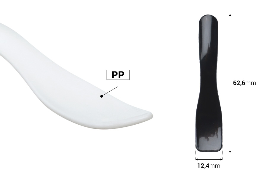 Plastična spatula za kreme (PP) 62,6 mm u beloj ili crnoj boji - 50 kom Plastična spatula za kreme (PP) 62,6 mm u beloj ili crnoj boji - 50 kom