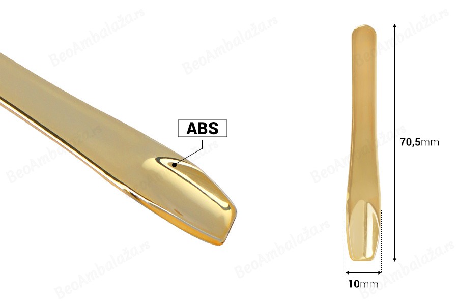 Plastična spatula za kreme (ABS) 70,5 mm u zlatnoj boji - 24 kom-dimenzije_slike