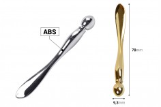 Plastična spatula za kreme (ABS) 78 mm sa okruglim krajem u zlatnoj ili srebrnoj boji - 24 kom