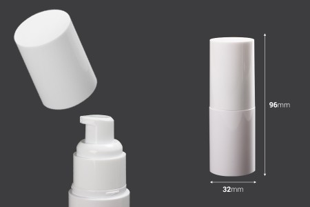 Plastična bočica od 30mL sa pumpicom za kreme (PP20) i zatvaračem-dimenzije_slike