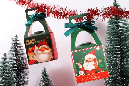 Božićna kutijica - paketić sa drškom i mašnom 100x100x100 mm - 25 kom-grupa_slika