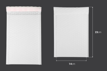 Bela mat koverta sa pucketavom folijom 14x23cm - 10 kom-dimenzije_slike