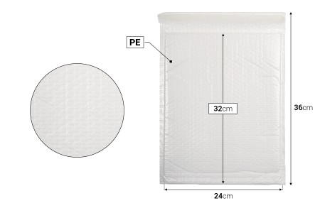 Bela mat koverta sa pucketavom folijom 24x32cm - 10 kom-dimenzije_slike