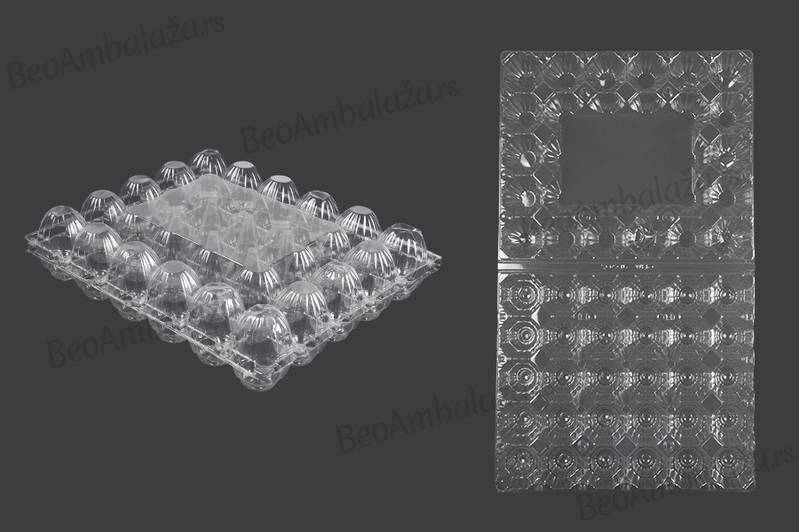 Plastične kutije za jaja sa 30 mesta, dimenzija 283x236x65 mm - 100 kom