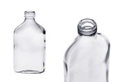 Staklena pljosnata obla flaša 200mL - 40 kom