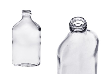Staklena pljosnata obla flaša 200mL - 40 kom-slika_proizvoda