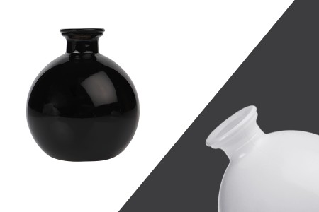 Staklena bočica 250 mL bele boje i sfernog oblika za osveživač prostora-slika_proizvoda