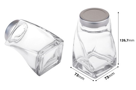 Staklena tegla 360 ml sa srebrnim zatvaračem – 6 kom-2