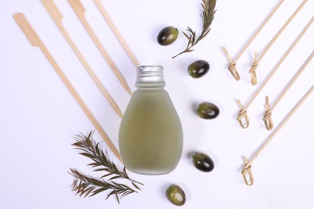 Staklena bočica 100 ml peskirana sa aluminijumskim zatvaračem – 6 kom-3