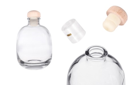 Elegantna bočica 250 ml sa čepom i termoskupljajućom kapicom-slika_proizvoda