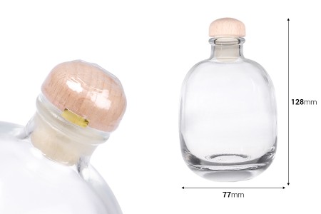 Elegantna bočica 250 ml sa čepom i termoskupljajućom kapicom-dimenzije_slike