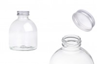 Staklena bočica okrugla 500 ml sa aluminijumskim zatvaračem - 6 kom
