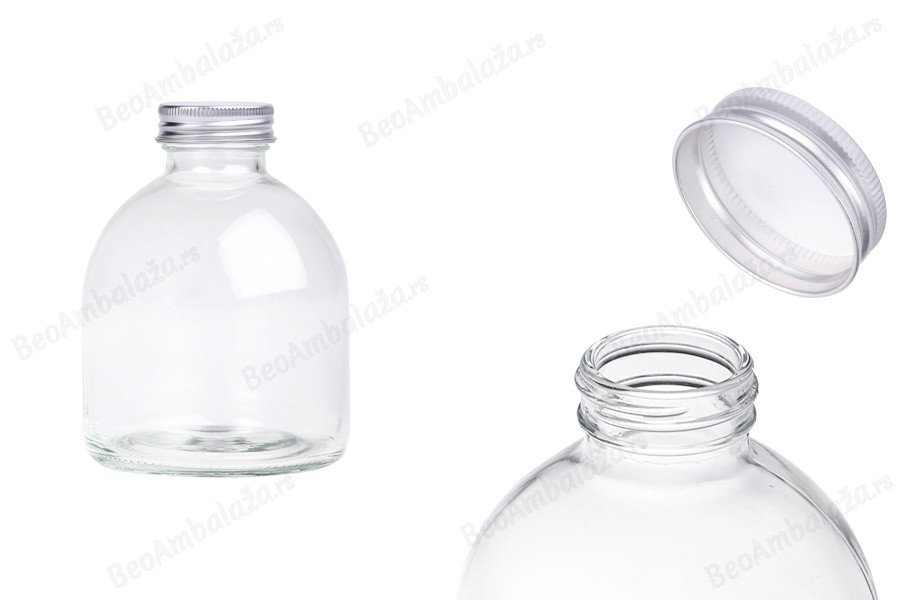 Staklena bočica okrugla 500 ml sa aluminijumskim zatvaračem - 6 kom-slika_proizvoda