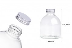 Staklena bočica okrugla 500 ml sa aluminijumskim zatvaračem - 6 kom