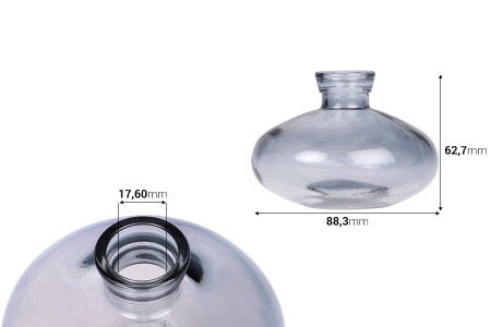 Staklena siva bočica 120 ml za osveživač prostora-dimenzije_slike