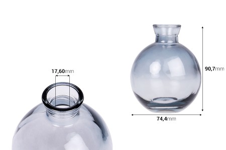 Staklena siva bočica 160 ml za osveživač prostora-dimenzije_slike