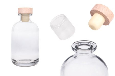 Elegantna bočica 250 ml sa čepom i termoskupljajućom kapicom-slika_proizvoda