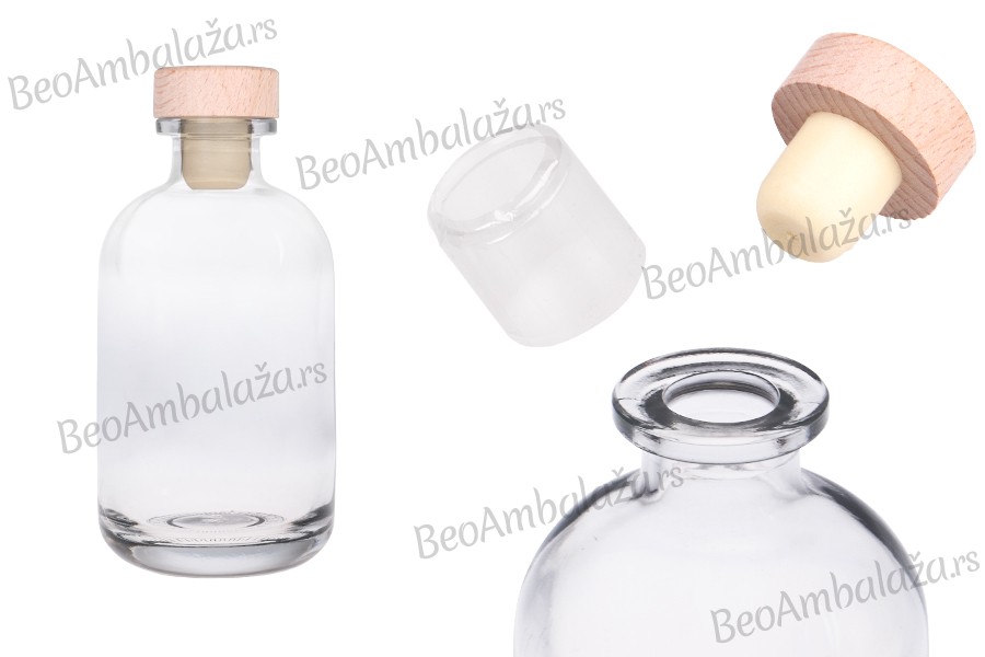 Elegantna bočica 250 ml sa čepom i termoskupljajućom kapicom