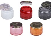 Staklena teglica sa reljefom 120 ml cilindrična sa aluminijumskim zatvaračem u različitim bojama Staklena teglica sa reljefom 120 ml cilindrična sa aluminijumskim zatvaračem u različitim bojama