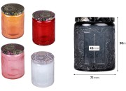 Staklena teglica sa reljefom 230 ml cilindrična sa aluminijumskim zatvaračem u različitim bojama Staklena teglica sa reljefom 230 ml cilindrična sa aluminijumskim zatvaračem u različitim bojama