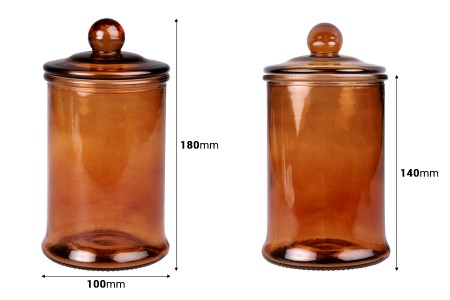 Staklena tegla 750 ml karamel sa staklenim poklopcem i hermetičkim zatvaranjem-2