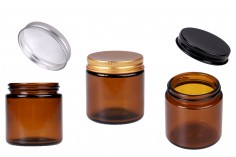 Staklena tegla 100ml karamel sa aluminijumskim zatvaračem i unutrašnjom zaptivkom - 6 kom