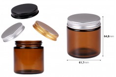 Staklena tegla 100ml karamel sa aluminijumskim zatvaračem i unutrašnjom zaptivkom - 6 kom