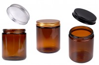Staklena tegla 250ml karamel sa aluminijumskim zatvaračem i unutrašnjom zaptivkom - 6 kom