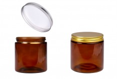 Staklena tegla 500ml karamel sa aluminijumskim zatvaračem i unutrašnjom zaptivkom - 6 kom