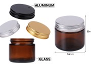 Staklena tegla 60ml karamel sa aluminijumskim zatvaračem i unutrašnjom zaptivkom - 6 kom Staklena tegla 60ml karamel sa aluminijumskim zatvaračem i unutrašnjom zaptivkom - 6 kom