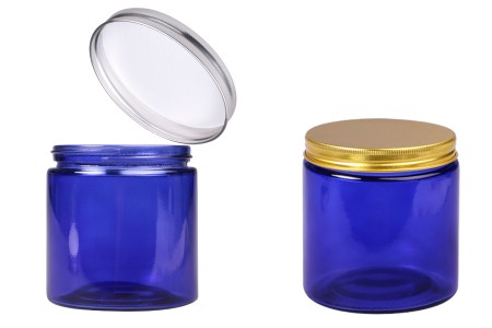 Staklena tegla 500ml plava sa aluminijumskim zatvaračem i unutrašnjom zaptivkom - 6 kom-1