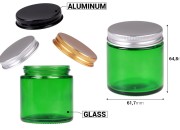 Staklena tegla 100 ml zelena sa aluminijumskim zatvaračem sa unutrašnjom zaptivkom – 6 kom