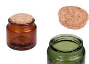 Staklena teglica karamel ili zelena 100 ml sa plutanim čepom Staklena teglica karamel ili zelena 100 ml sa plutanim čepom