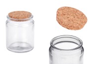 Staklena teglica providna 200 ml sa plutanim čepom Staklena teglica providna 200 ml sa plutanim čepom