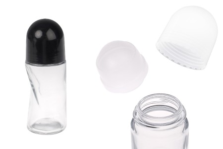 Roll - on staklena bočica 50mL sa crnim ili belim zatvaračem-slika_proizvoda