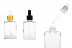Staklena providna bočica 30 mL sa pipetom u više boja