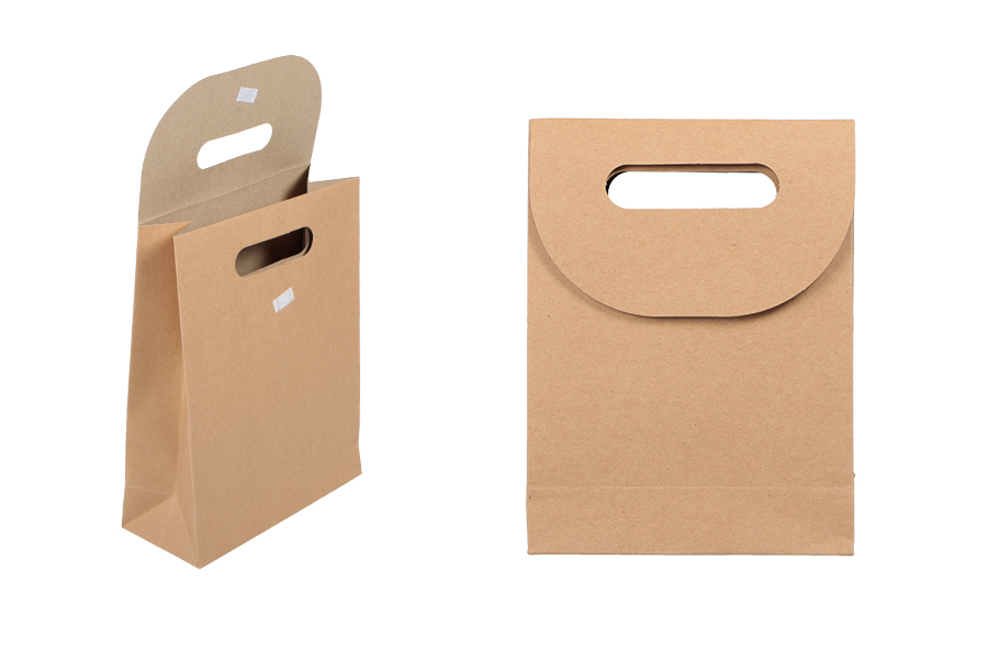 Papirna braon kraft kesa 190x90x265mm sa zatvaranjem na čičak - 12 kom Papirna braon kraft kesa 190x90x265mm sa zatvaranjem na čičak - 12 kom