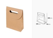 Papirna braon kraft kesa 190x90x265mm sa zatvaranjem na čičak - 12 kom Papirna braon kraft kesa 190x90x265mm sa zatvaranjem na čičak - 12 kom